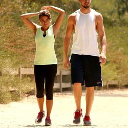 Lea Michele y Matthew Paetz haciendo deporte por Los Angeles