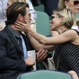 Elsa Pataky y Chris Hemsworth en la final de Wimbledon 2014