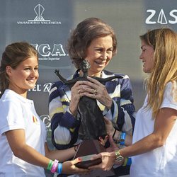 La Reina Sofía en la entrega de los trofeos de vela SM La Reina 2014