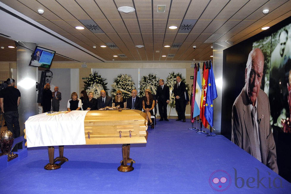 Capilla ardiente de Alfredo Di Stéfano en el palco de honor del Santiago Bernabéu