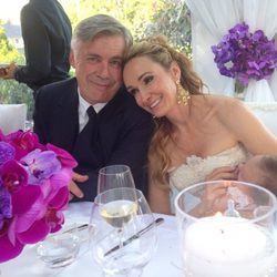 Carlo Ancelotti y Mariann Barrena recién casados