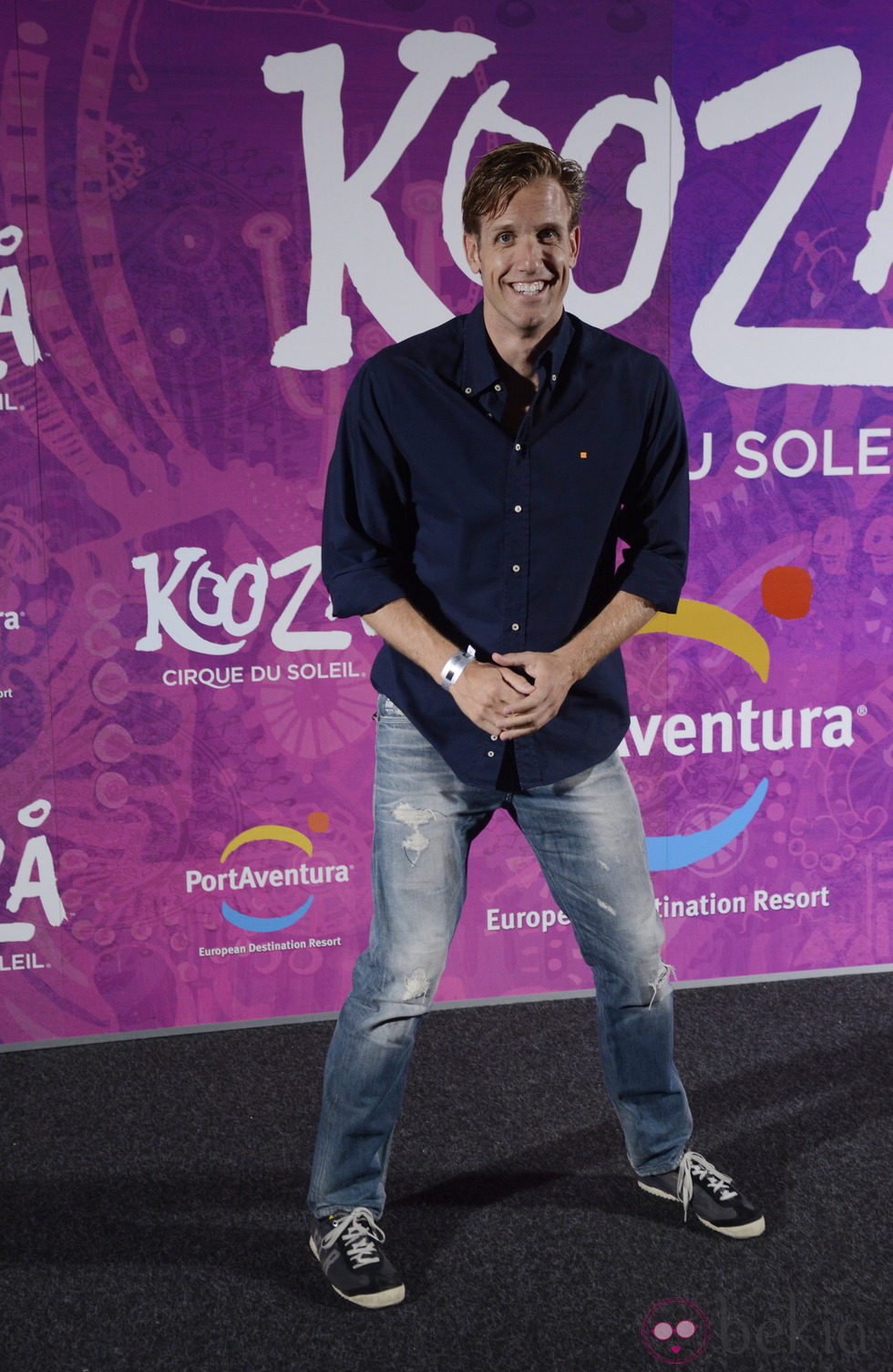 Óscar Martínez en el estreno del espectáculo del Circo del Sol 'Kooza' en Port Aventura