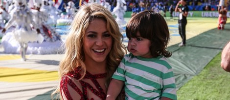 Shakira y Milan en Maracaná en la clausura del Mundial de Brasil 2014