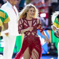 Shakira durante su actuación en la clausura del Mundial de Brasil 2014
