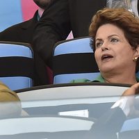 Dilma Rousseff en la final del Mundial 2014