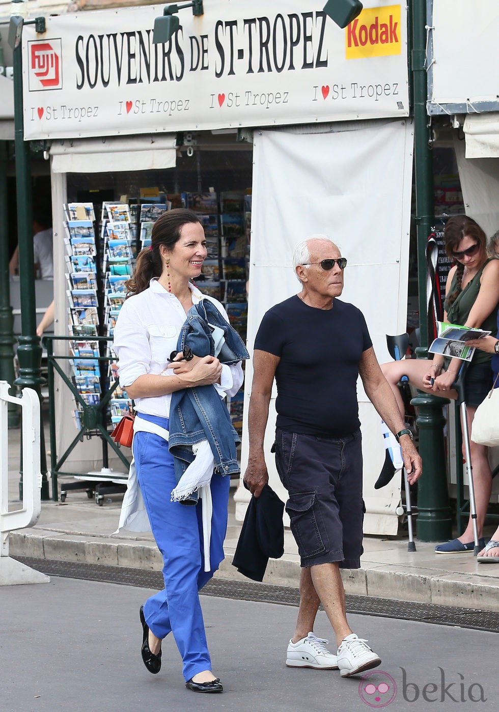 Giorgio Armani y su sobrina Roberta Armani en Saint Tropez