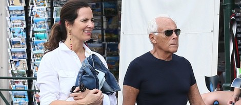 Giorgio Armani y su sobrina Roberta Armani en Saint Tropez