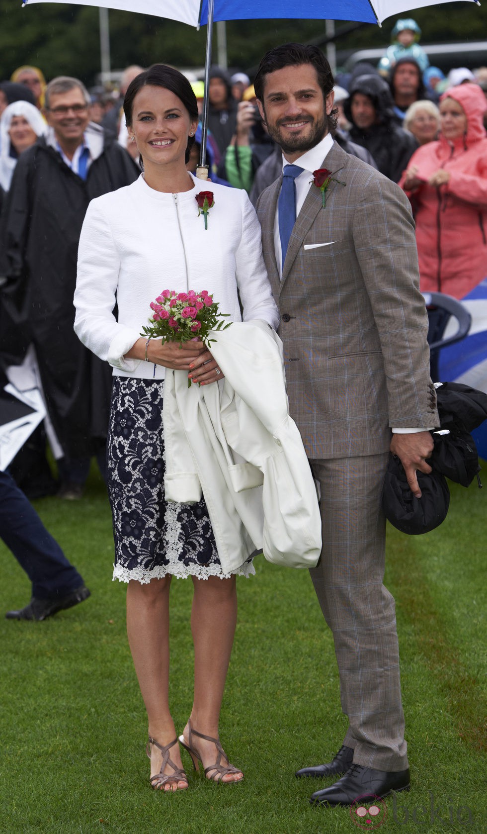 Sofia Hellqvist con Carlos Felipe de Suecia en su primer acto oficial tras anunciar su compromiso