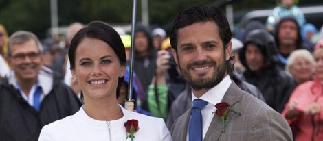 Sofia Hellqvist con Carlos Felipe de Suecia en su primer acto oficial tras anunciar su compromiso