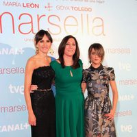 Belen Macías, Goya Toledo y María León en el estreno de 'Marsella'