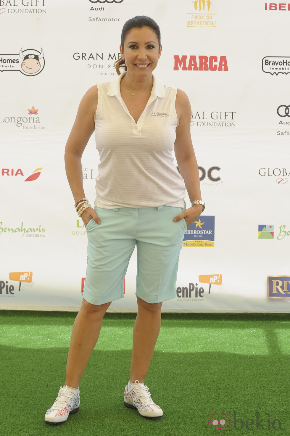 María Bravo en el torneo de golf en Marbella de la Global Gift 2014