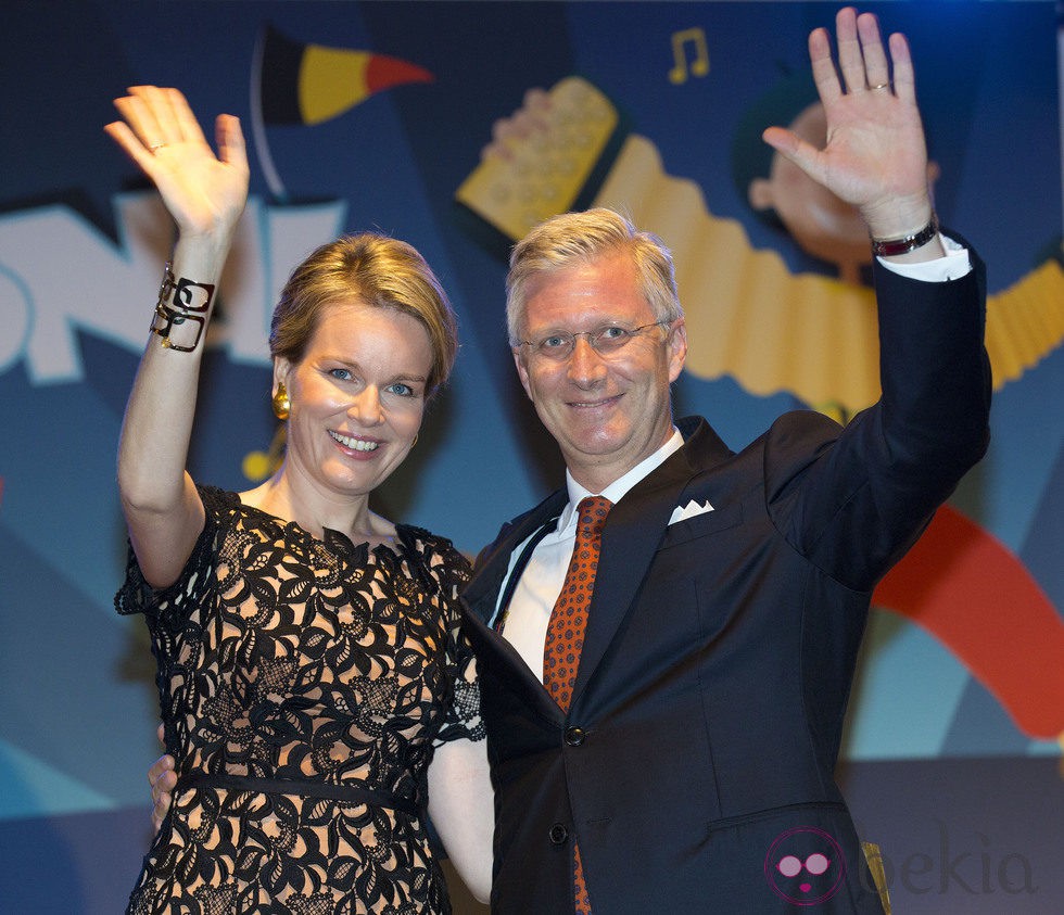 Felipe y Matilde de Bélgica en un concierto con motivo del Día Nacional de Bélgica 2014