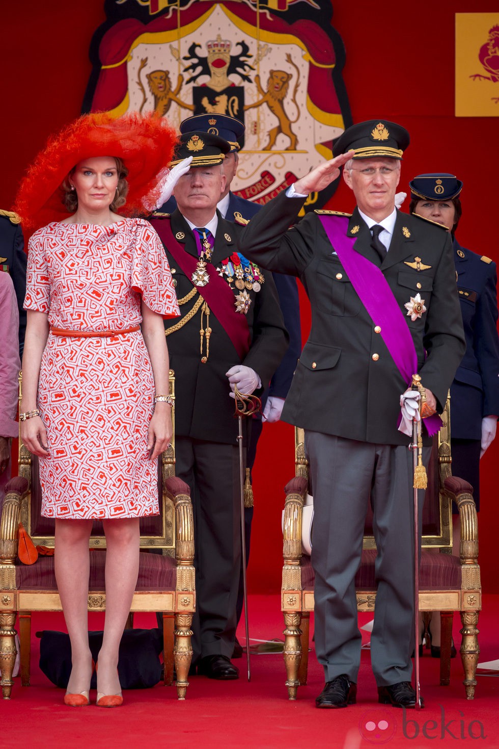 Los Reyes Felipe y Matilde de Bélgica celebran el Día Nacional de Bélgica 2014