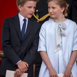 El Príncipe Gabriel y la Princesa Isabel de Bélgica en el Día Nacional de Bélgica 2014
