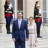 Los Reyes Felipe y Letizia en la visita de presentación a Francia