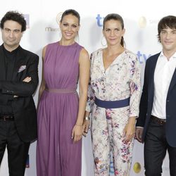 Eva González, Pepe Rodríguez, Samantha Vallejo-Nájera y Jordi Cruz en la fiesta final de 'Masterchef'