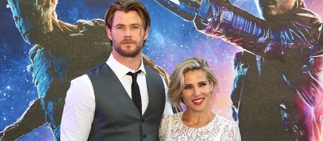 Chris Hemsworth y Elsa Pataky en el estreno de 'Guardianes de la Galaxia' en Londres