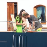 Andrea Casiraghi y Tatiana Santo Domingo con su hijo Sasha en Ibiza