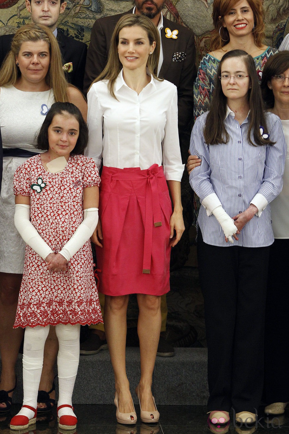 La Reina Letizia junto a la asociación Piel de Mariposa en Madrid