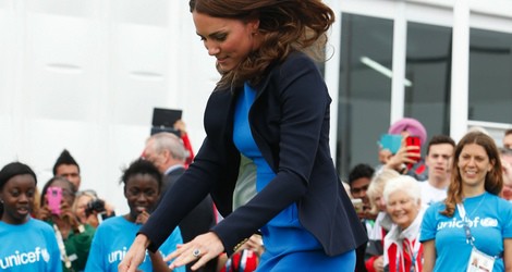 Kate Middleton saltando en los Juegos de la Commonwealth 2014