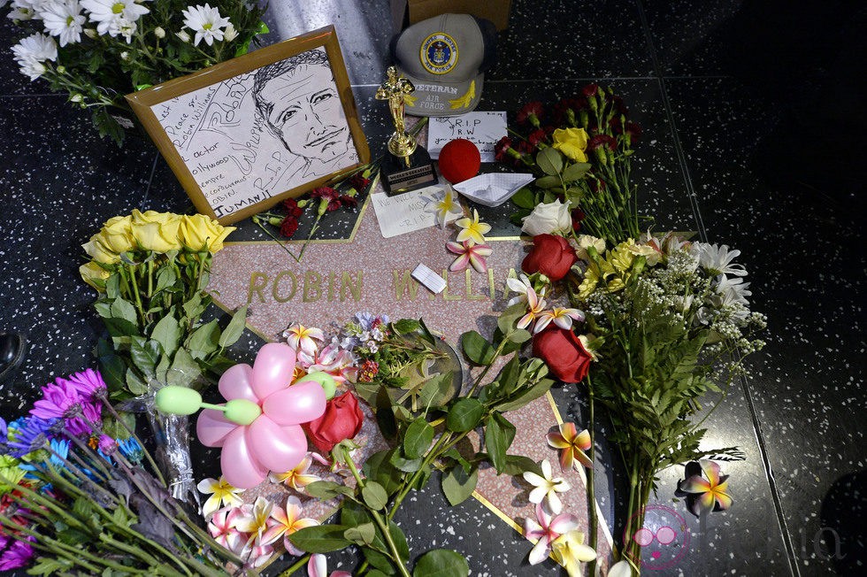 Homenaje a Robin Williams en su estrella del Paseo de la Fama de Hollywood