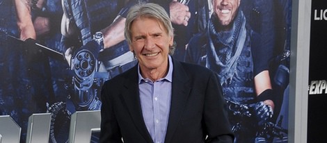 Harrison Ford en el estreno de 'Los mercenarios 3' en Los Angeles