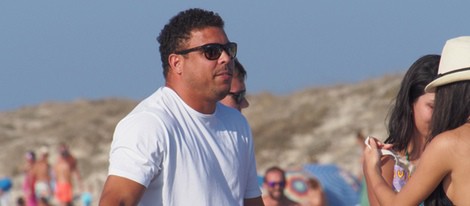 Ronaldo en una lancha a orillas de Formentera