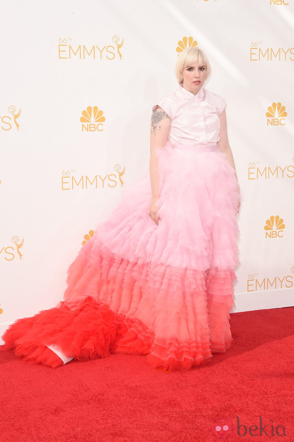 El vestido de Lena Dunham en la alfombra roja de los Emmy 2014