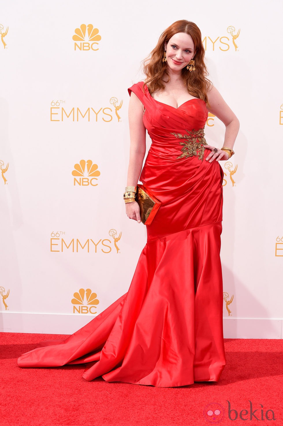 Christina Hendricks en la red carpet de los Emmys 2014