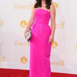 Zooey Deschanel en la alfombra roja de los Premios Emmy 2014