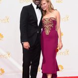 Jon Hamm y Jennifer Westfeldt en la alfombra roja de los Premios Emmy 2014