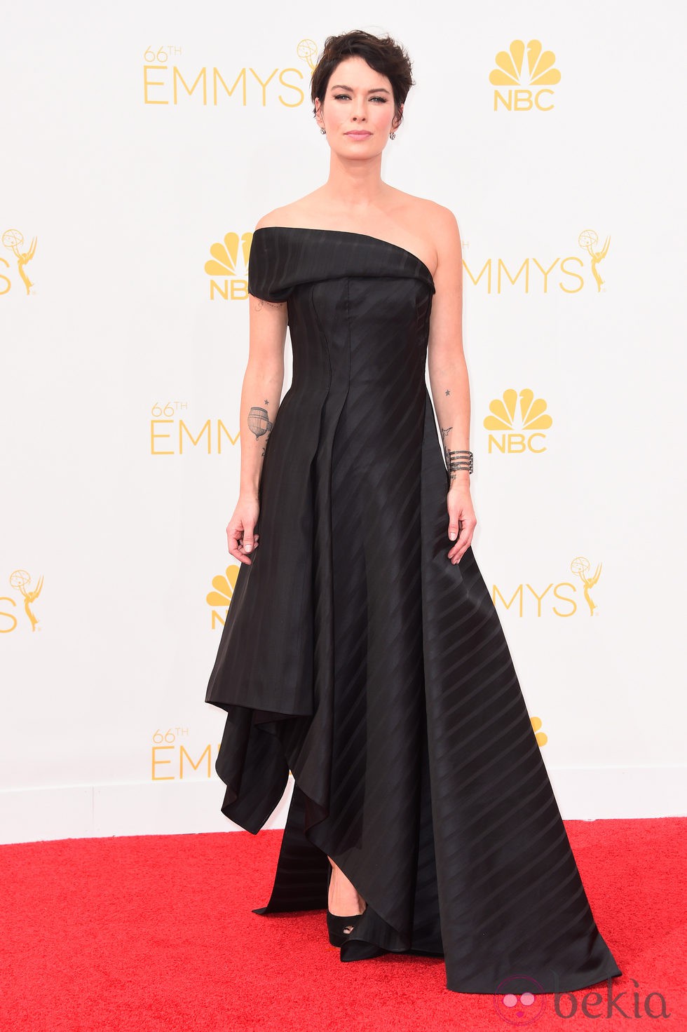 Lena Headey en la alfombra roja de los Premios Emmy 2014