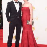 Rich Sommer y Virgina Donohoe en la alfombra roja de los Premios Emmy 2014