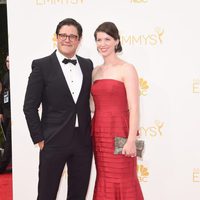 Rich Sommer y Virgina Donohoe en la alfombra roja de los Premios Emmy 2014