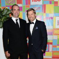 Rory McCann y Nikolaj Coster-Waldau en la fiesta de HBO tras los Emmy 2014