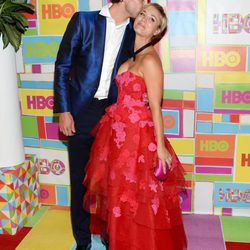 Kaley Cuoco y Ryan Sweeting en la fiesta de HBO tras los Emmy 2014