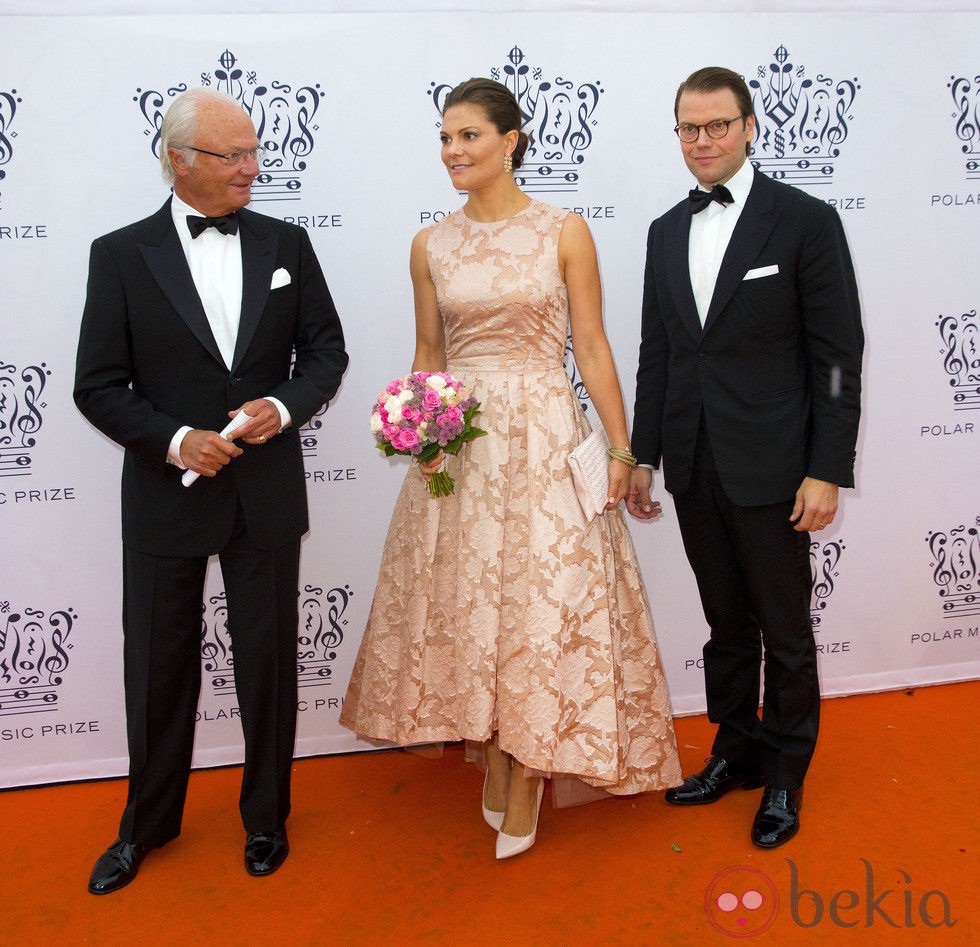 El Rey Carlos Gustavo y los Príncipes Victoria y Daniel de Suecia en los Premios Polar Music 2014