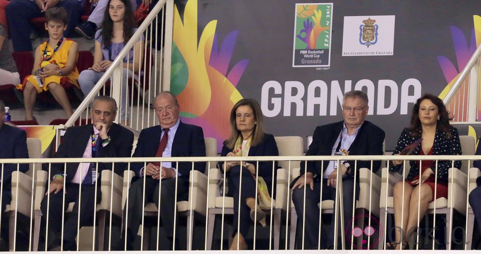 El Rey Juan Carlos en el partido España-Irán del Mundial de Baloncesto 2014