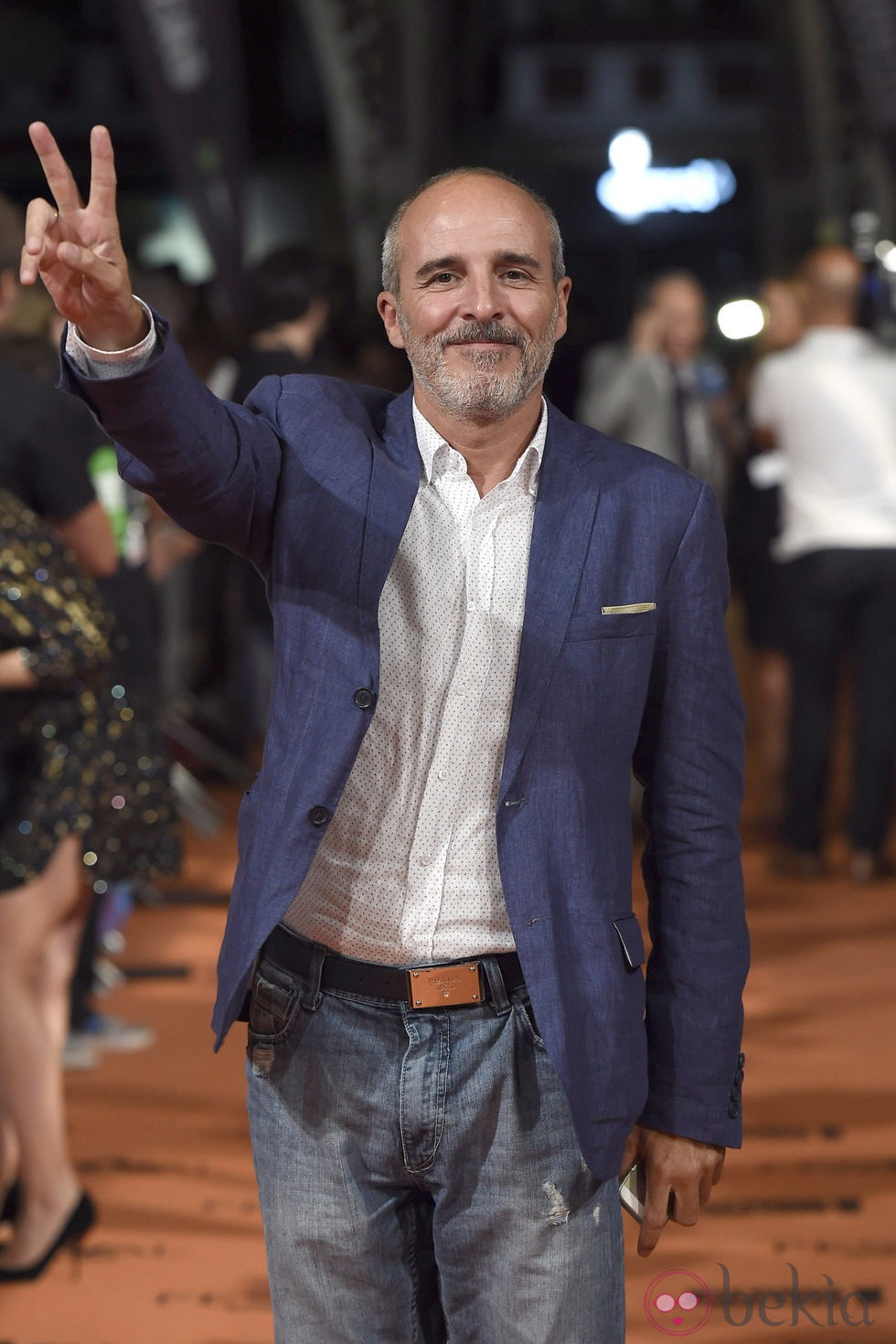 Fernando Guillén Cuervo feliz en el estreno de 'Isabel' en el FesTVal de Vitoria 2014