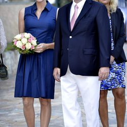 Alberto y Charlene de Mónaco en el picnic anual de Monte-Carlo