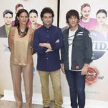 Samantha Vallejo-Nájera, Pepe Rodríguez y Jordi Cruz en la presentación de 'Masterchef Junior 2' en el FesTVal 2014