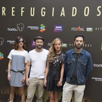 Natalia Tena, Will Keen, David Leon y Charlotte Vega en la presentación de 'Refugiados' en el FesTVal de Vitoria 2014