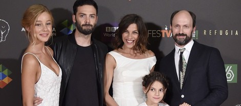 Charlotte Vega, David Leon, Natalia Tena y Will Keen en el estreno de 'Refugiados' en el FesTVal 2014