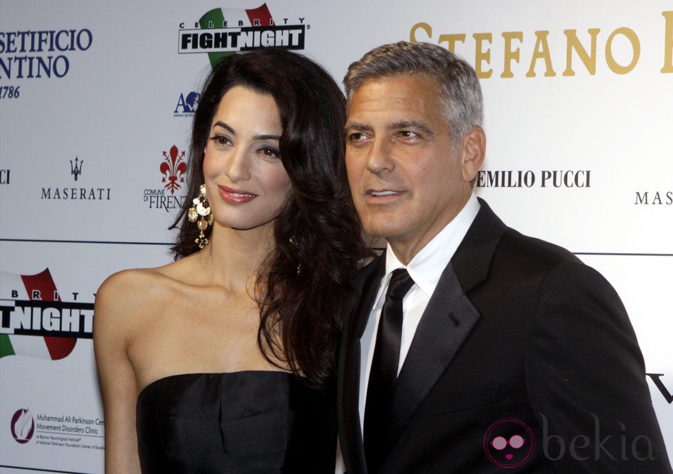George Clooney y Amal Alamuddin en Florencia