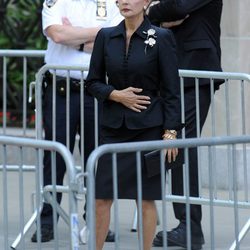 Carolina Herrera en el funeral de Joan Rivers