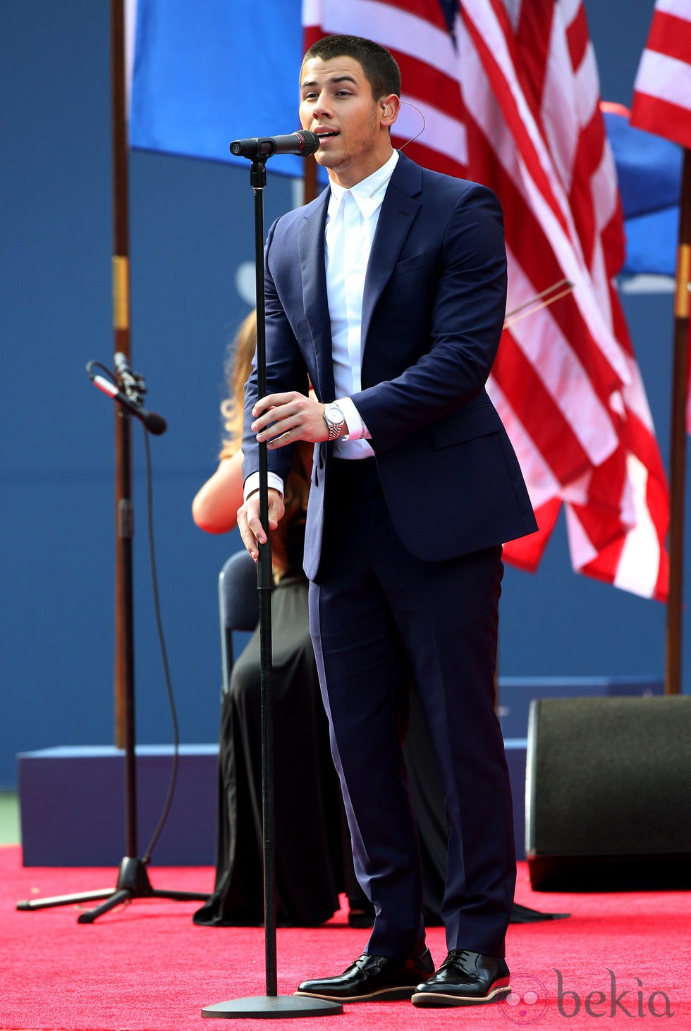 Nick Jonas en la final femenia del US Open 2014