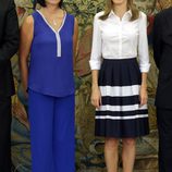 Irene VIlla y la Reina Letizia en una audiencia en La Zarzuela