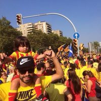 Gerard Piqué con Milan en la V de la Diada celebrada en Barcelona