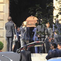 Los restos mortales de Emilio Botín a su llegada al panteón familiar
