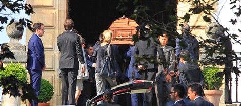 Los restos mortales de Emilio Botín a su llegada al panteón familiar